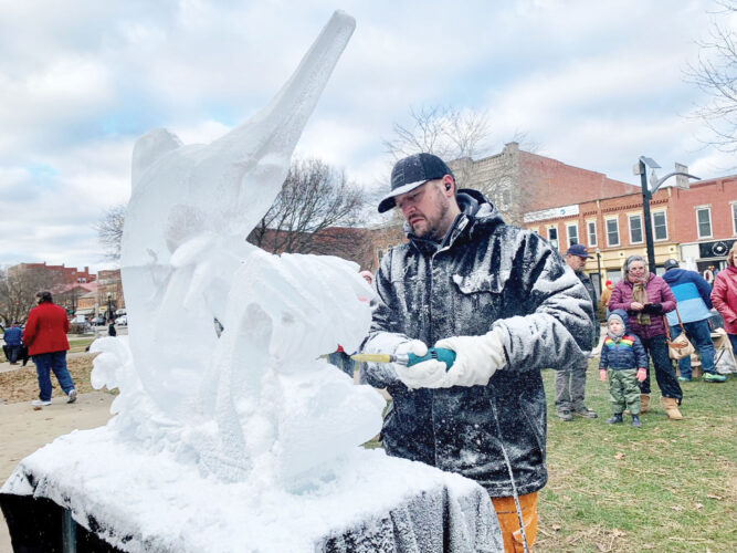 Ice sculptures create winter wonderland during weekend festival News